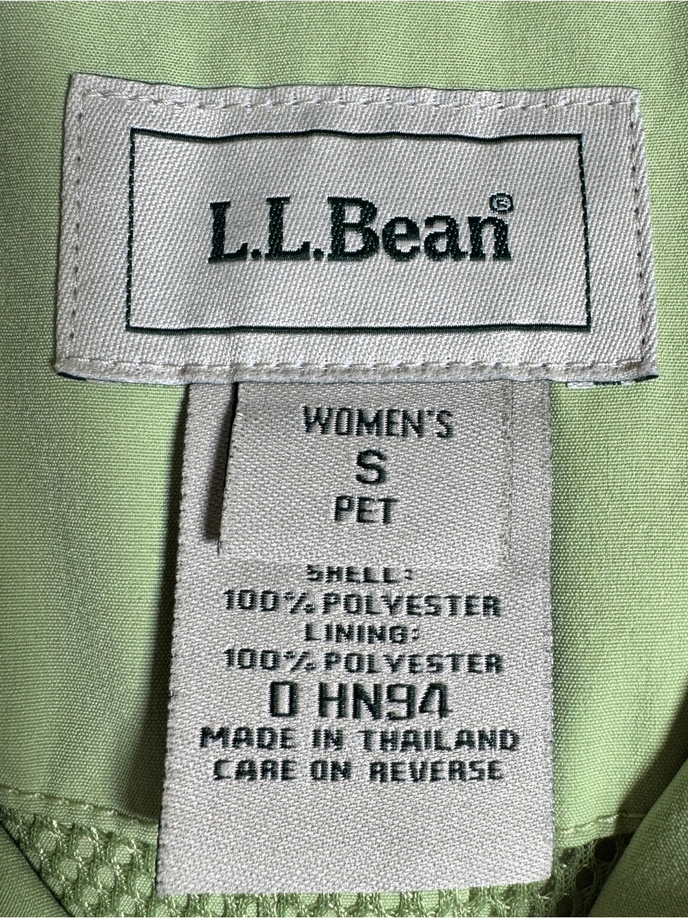 L.L.Bean full length hooded trench raincoat light olive lime shade Women's S - Picture 3 of 16